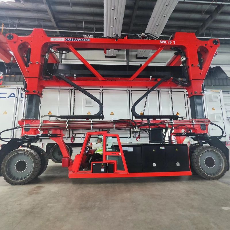 70T eléctricos el vehículo de elevación del envase rojo de la carretilla puente para las cargas pesadas de gran tamaño