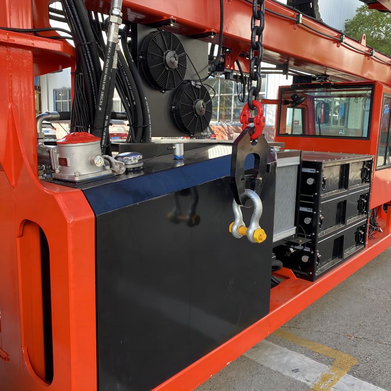 70T eléctricos el vehículo de elevación del envase rojo de la carretilla puente para las cargas pesadas de gran tamaño